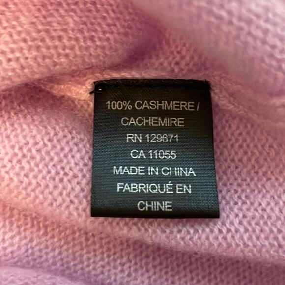 360 Cashmere 100% Cashmere Long Sleeve Sweater Lavender Pink Size S New - Picture 5 of 6